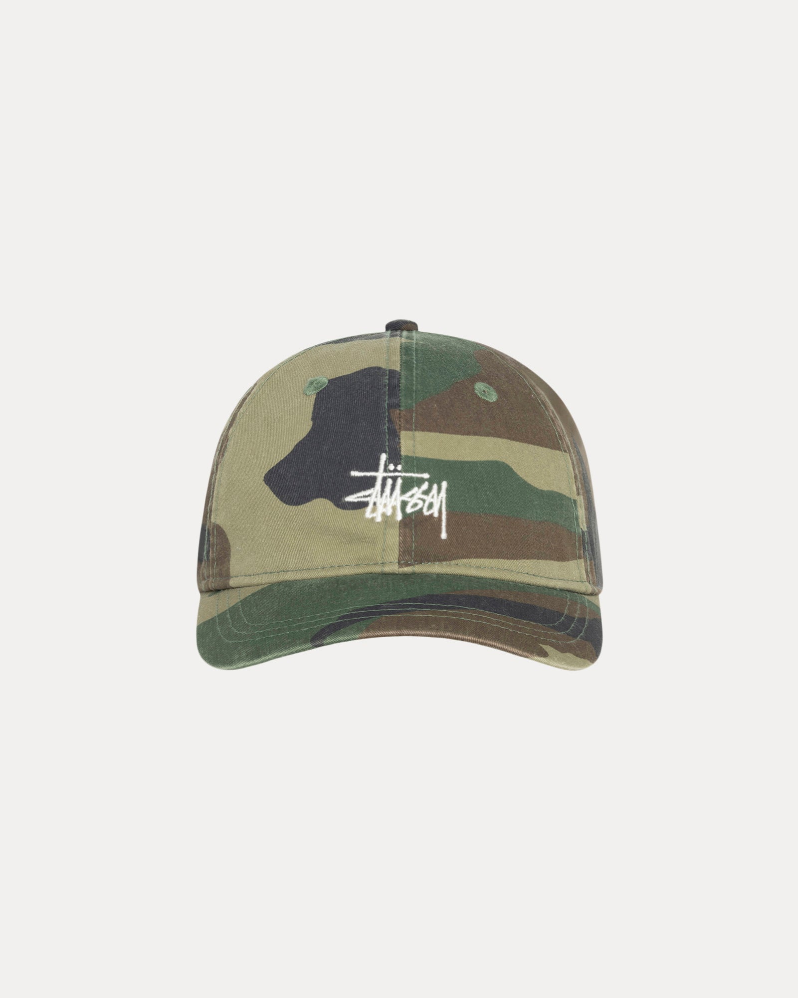 Basic Washed Low Pro Cap Accessories In Woodland Camo