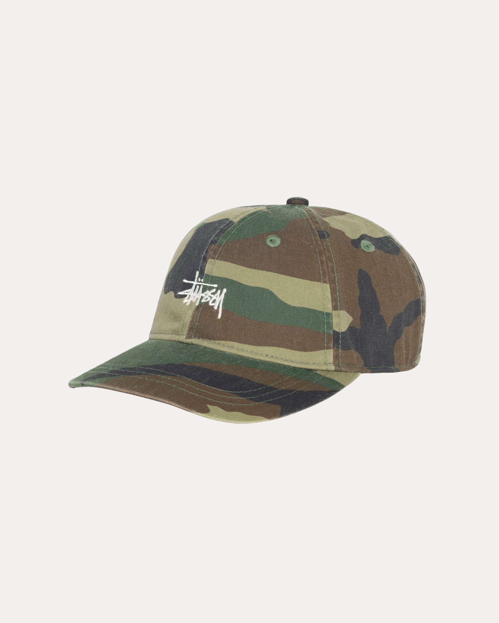 Basic Washed Low Pro Cap Accessories In Woodland Camo