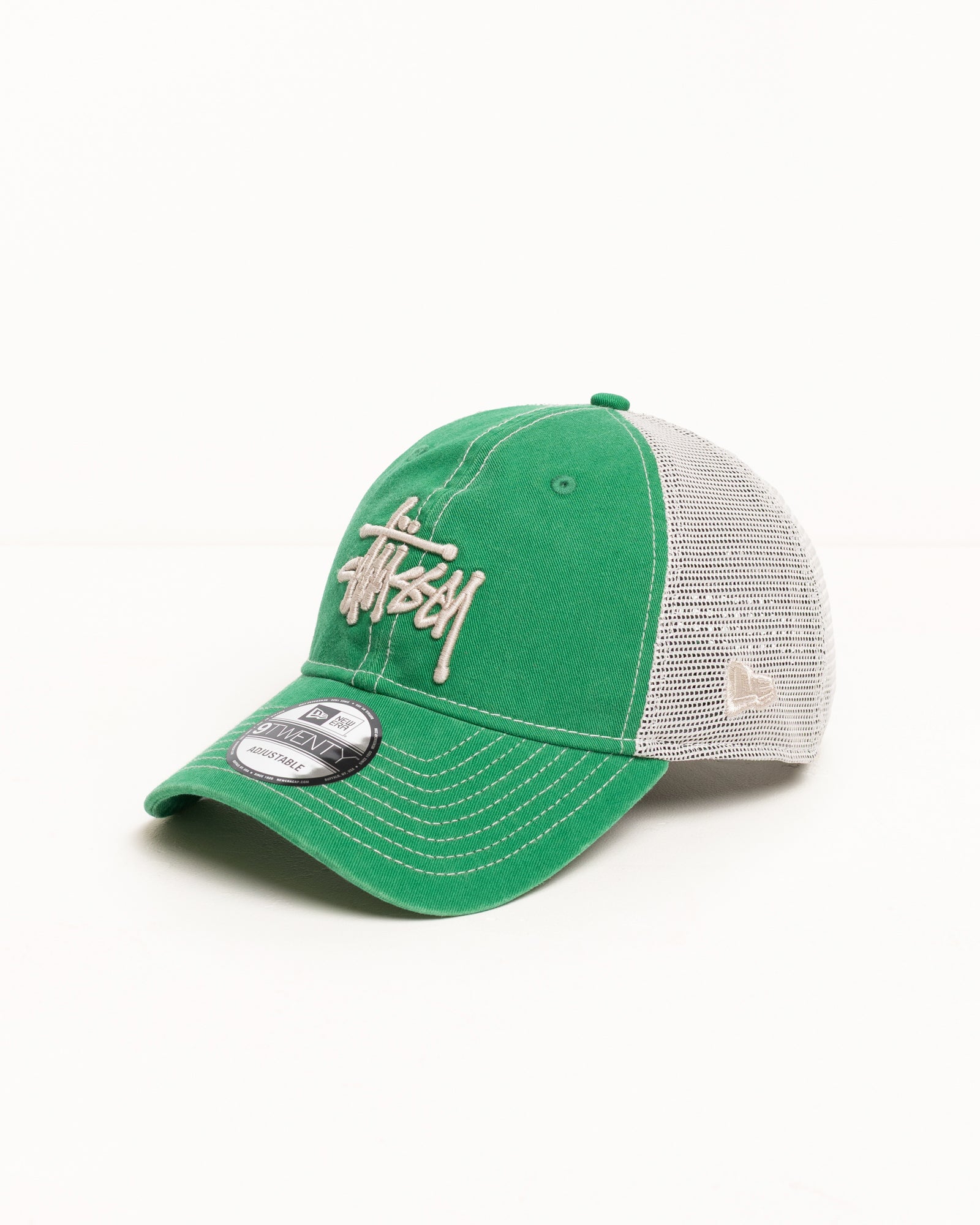 24ss Stussy New Era 9TWENTY グリーン キャップ New Era 9Twenty Washed Basic Trucker – Green | Headwear | Stüssy