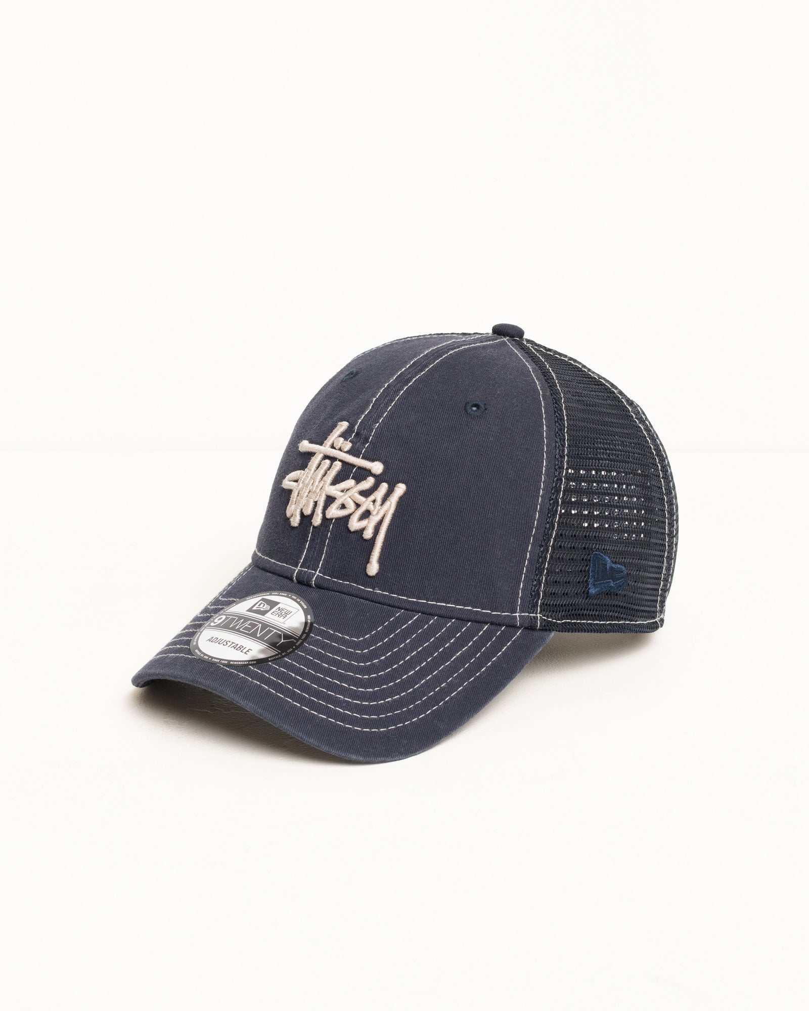 New Era 9TWENTY Washed Basic Trucker – Navy | Headwear | Stüssy Canada