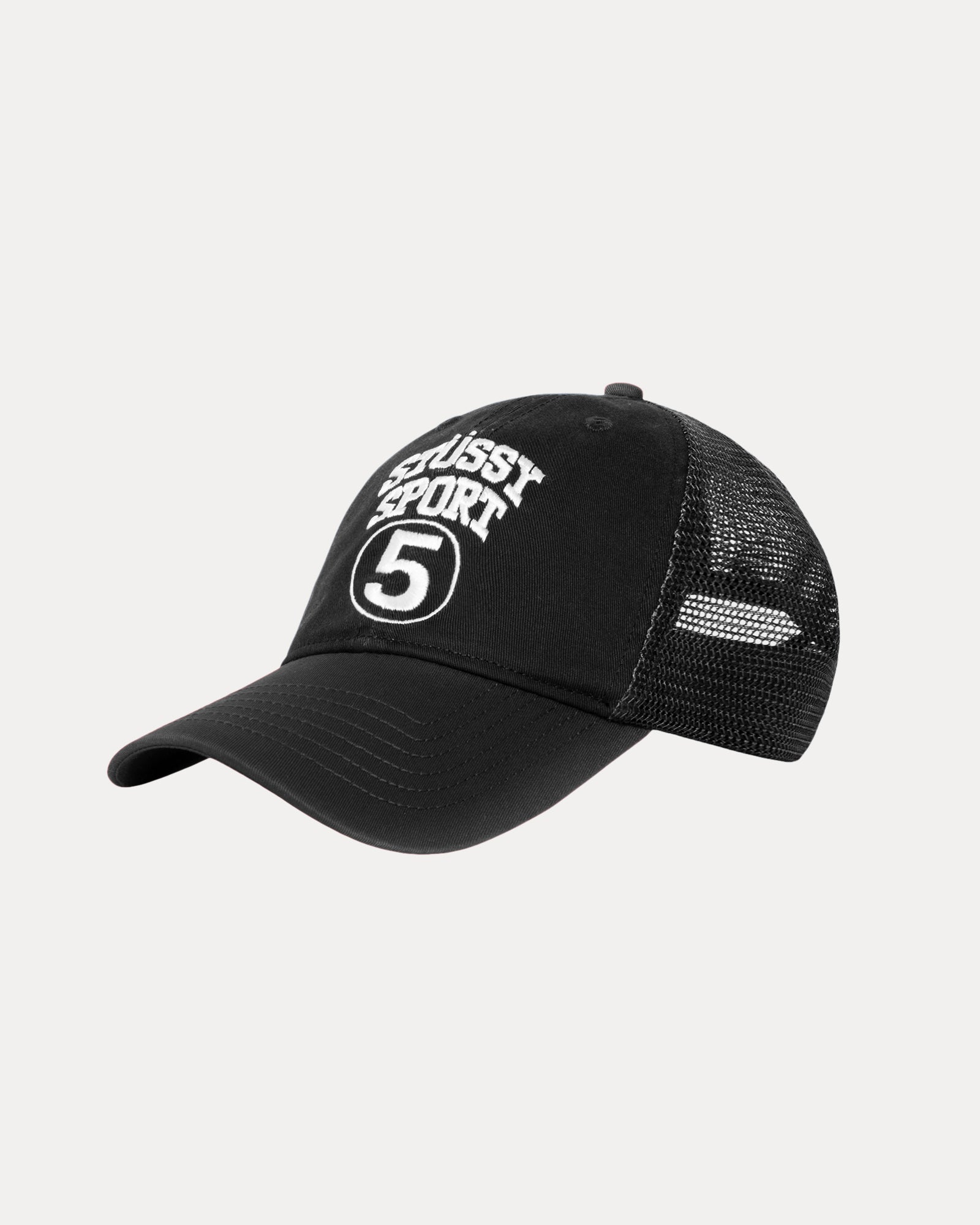Lp Stussy Sport 5 Trucker Cap Accessories In Black