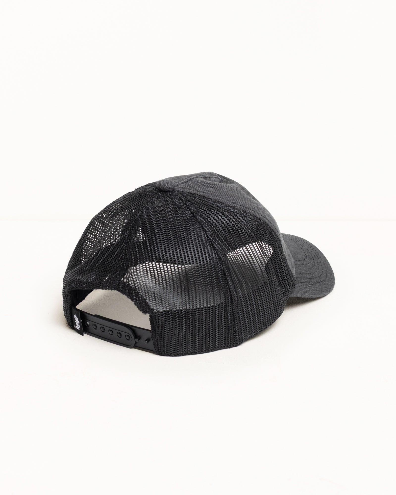 Ghost Logo Trucker – Black | Headwear | Stüssy Canada