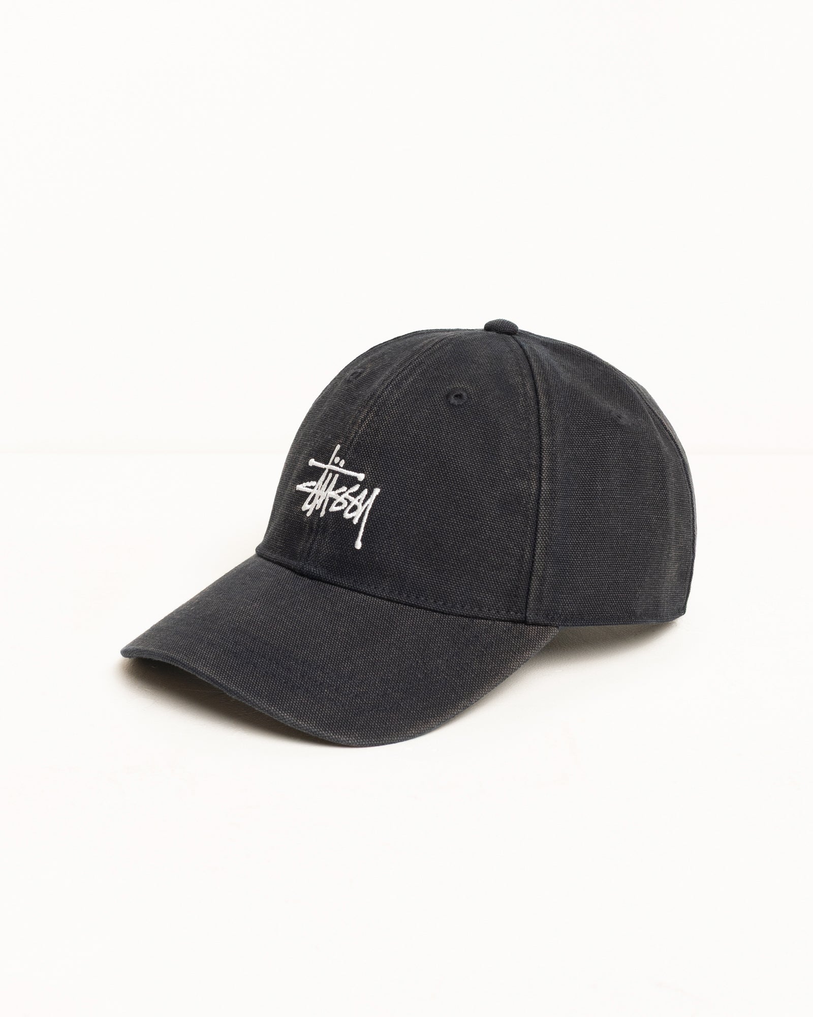 Basic Stüssy Cap Washed Canvas – Black | Headwear | Stüssy Canada