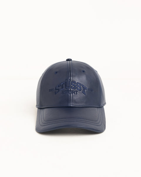 Lp Sport Leather Strapback Cap Unisex In Navy