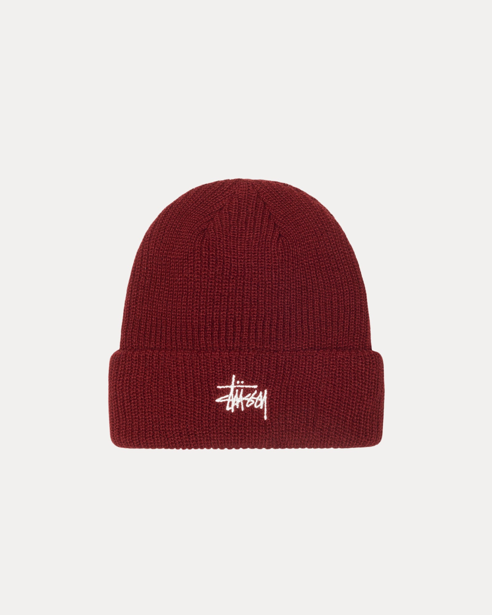 Basic Cuff Beanie Accessories In Dark Red