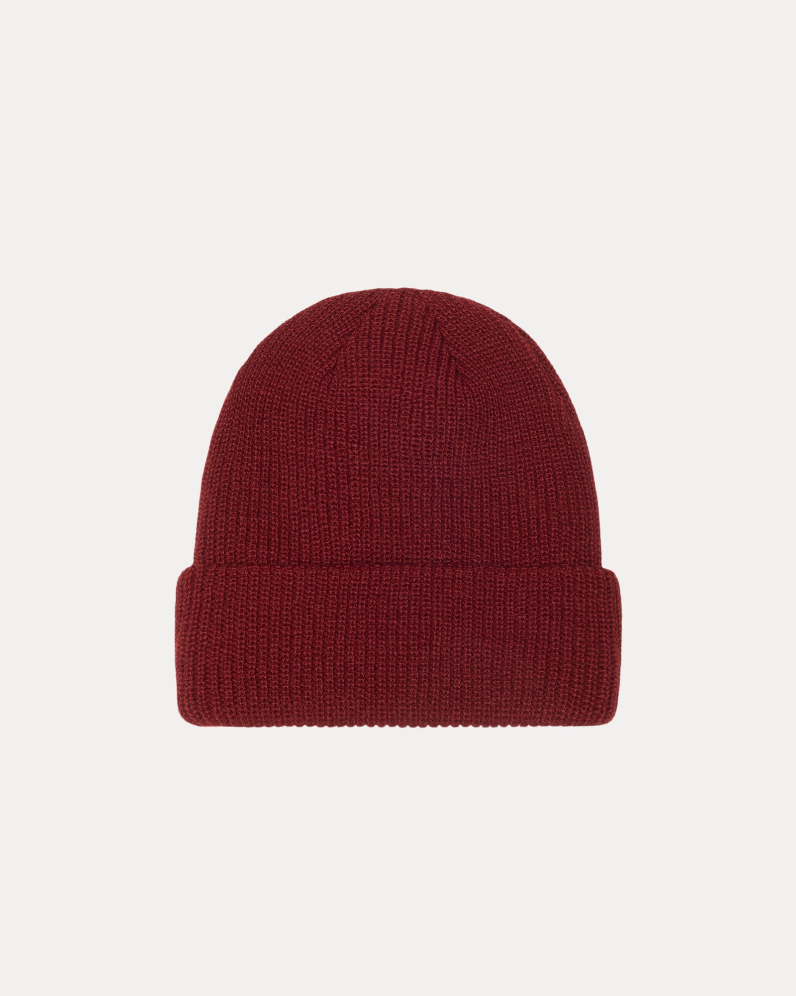 Basic Cuff Beanie Accessories In Dark Red