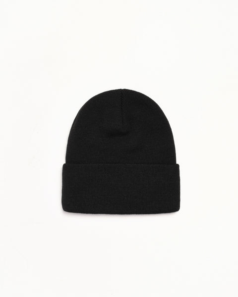 Stock Cuff Beanie Unisex In Black
