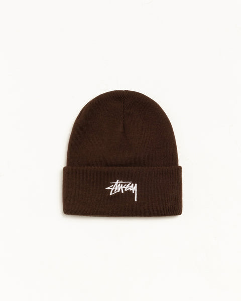 Stock Cuff Beanie Accessories In Coffee