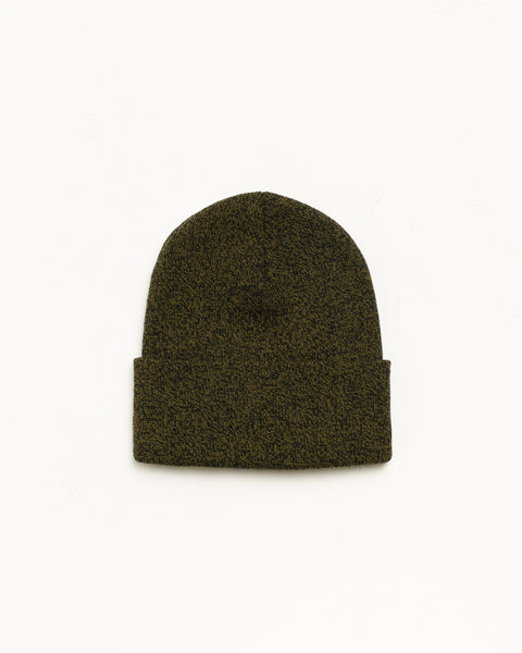 Stock Cuff Beanie Unisex In Marled Olive