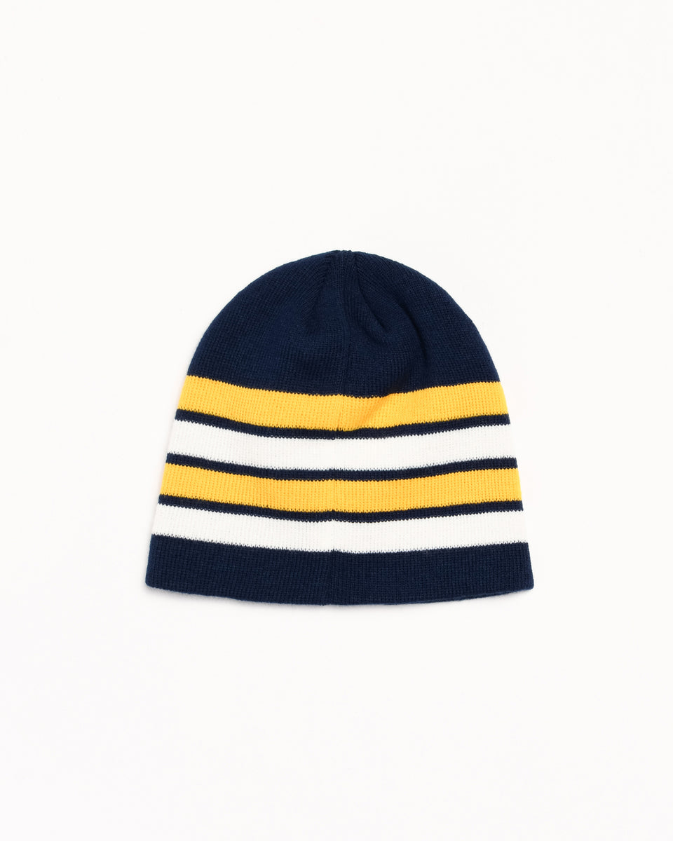 Basic Stripe Skullcap in the colour Navy