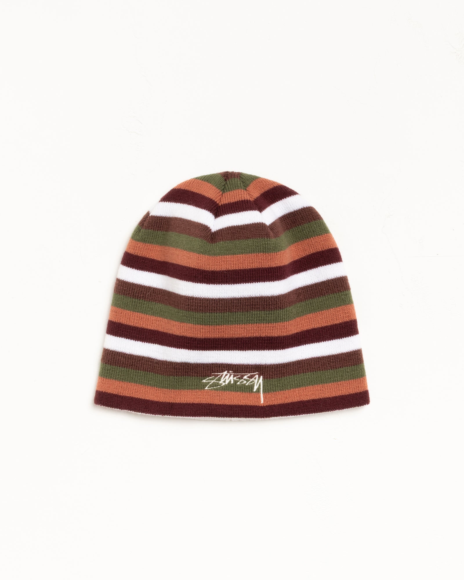 Skullcap Smooth Stock Striped in Brown