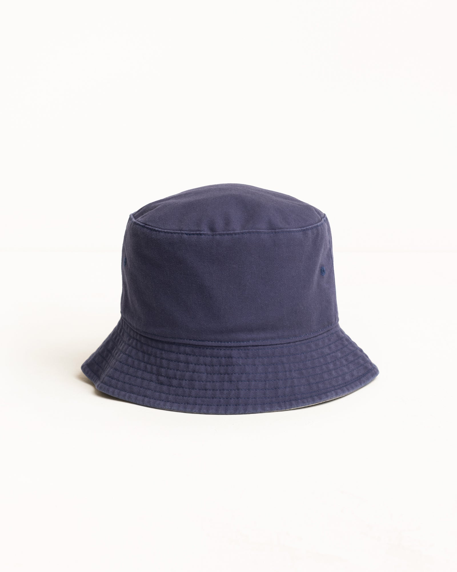 Reversible Stock Bucket Hat - Navy/Stone | Headwear | Stüssy Canada