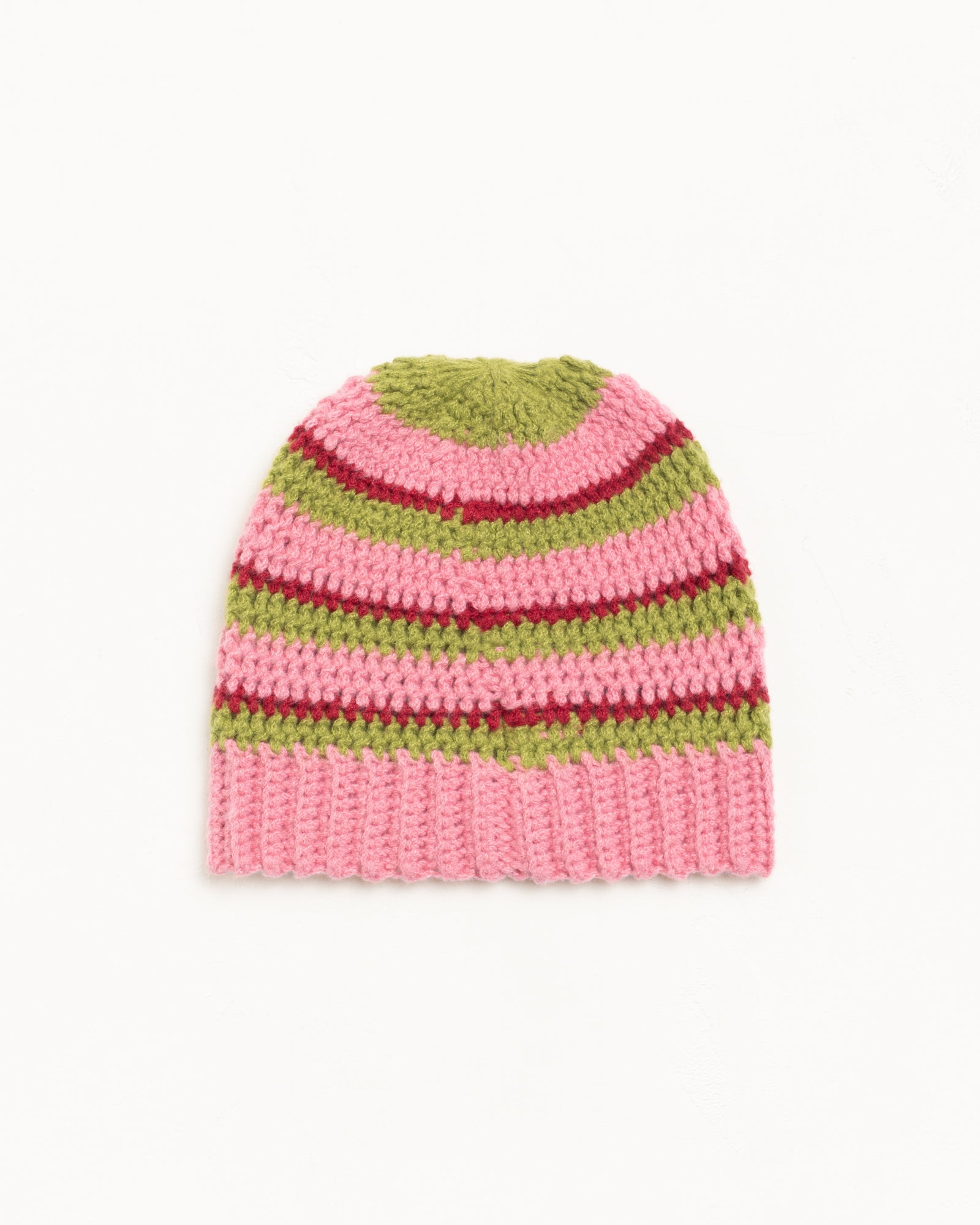 Stripe Knit Skullcap Accessories In Pink
