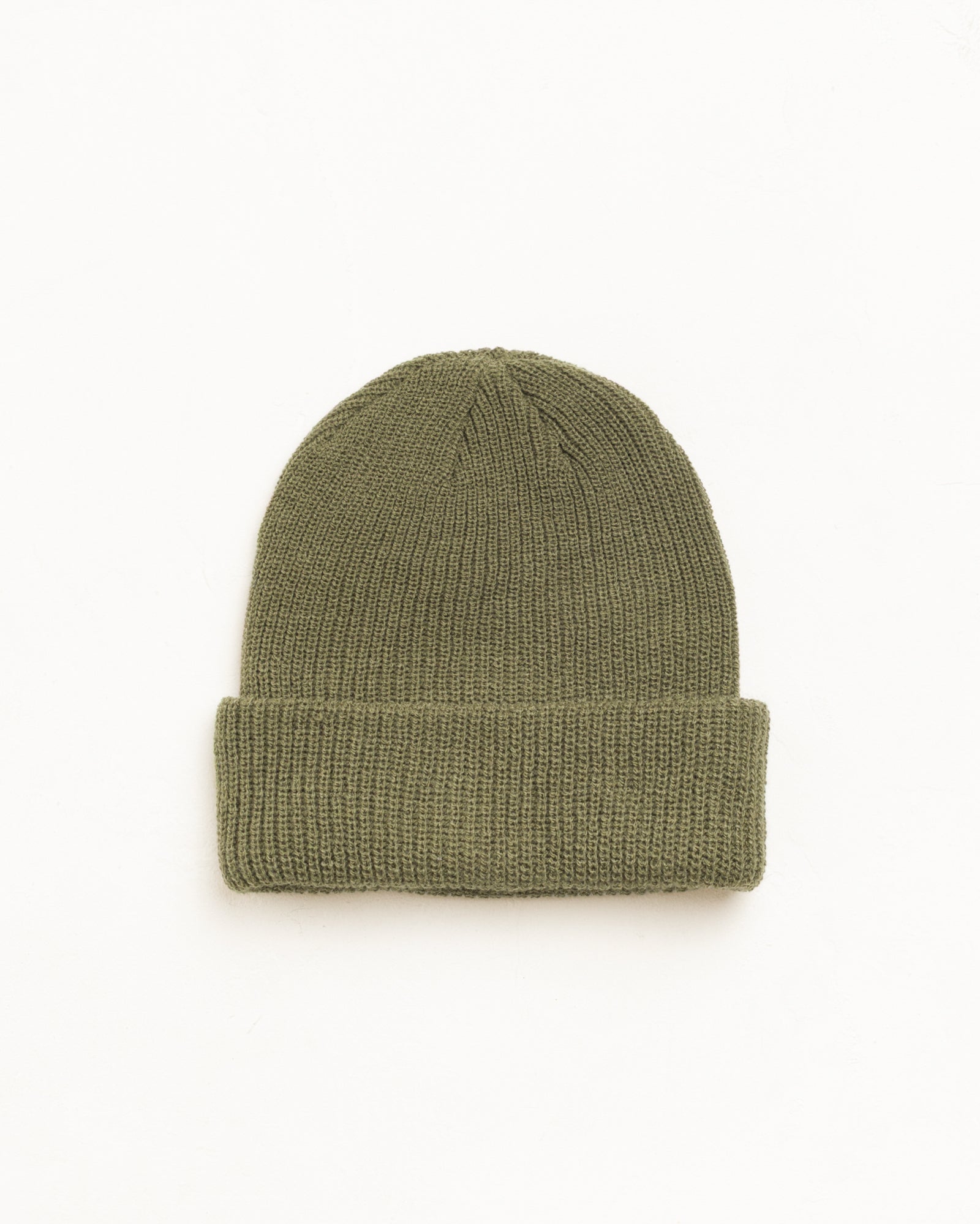 Basic Cuff Beanie Unisex In Dark Olive