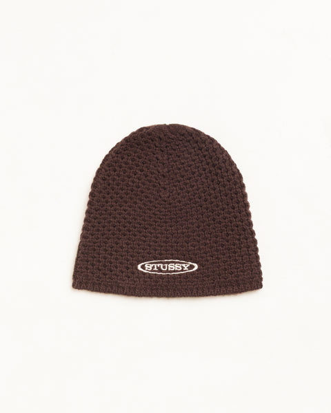 Textured Knit Skullcap Unisex In Brown