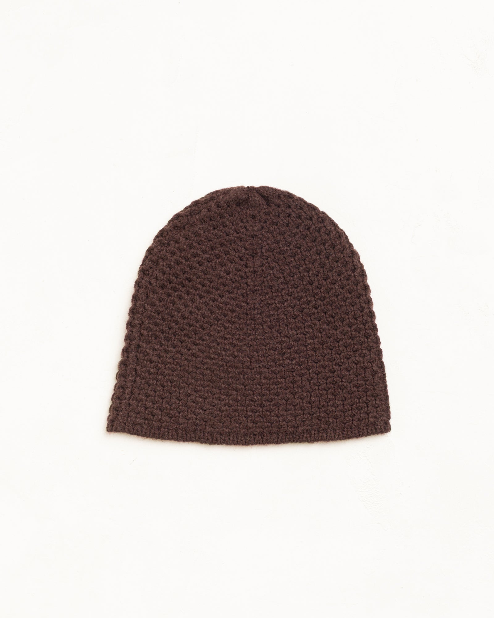 Textured Knit Skullcap Unisex In Brown