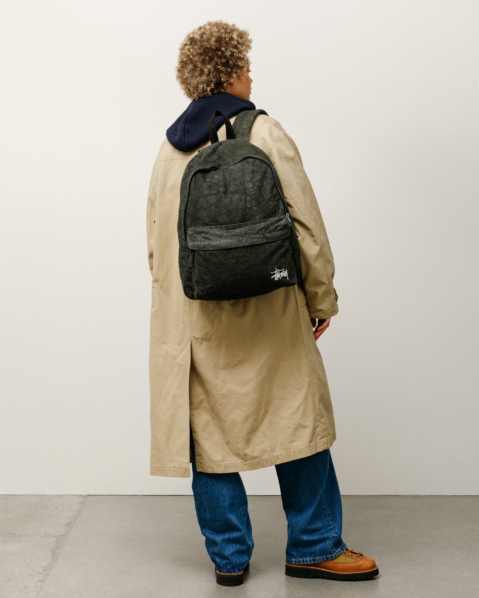 Canvas Backpack Accessories In Washed Black
