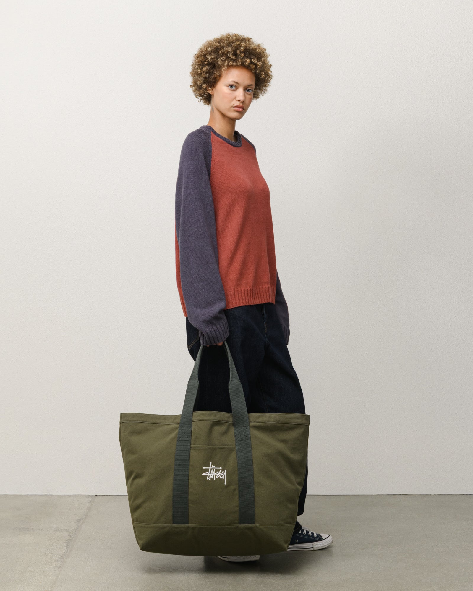 Canvas Extra Large Tote – Green | Accessories | Stüssy Canada