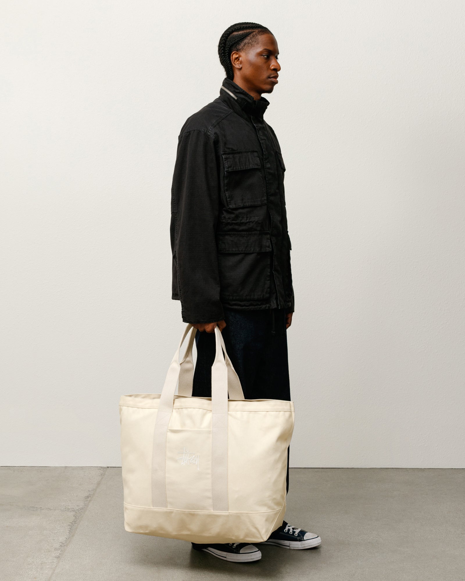 【Stussy】CANVAS EXTRA LARGE TOTE BAG Canvas Extra Large Tote – Natural | Accessories | Stüssy Canada
