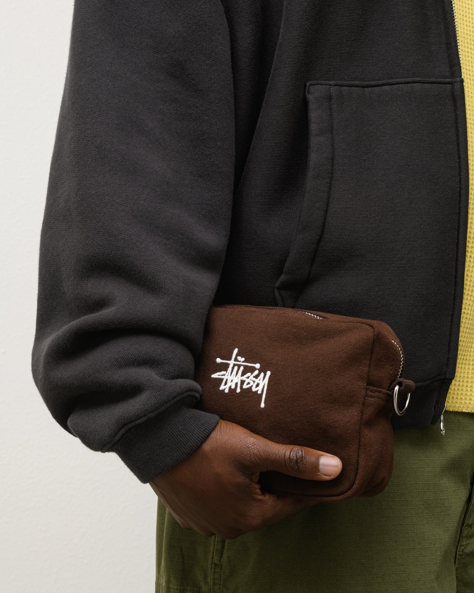 Canvas Side Pouch Accessories In Brown