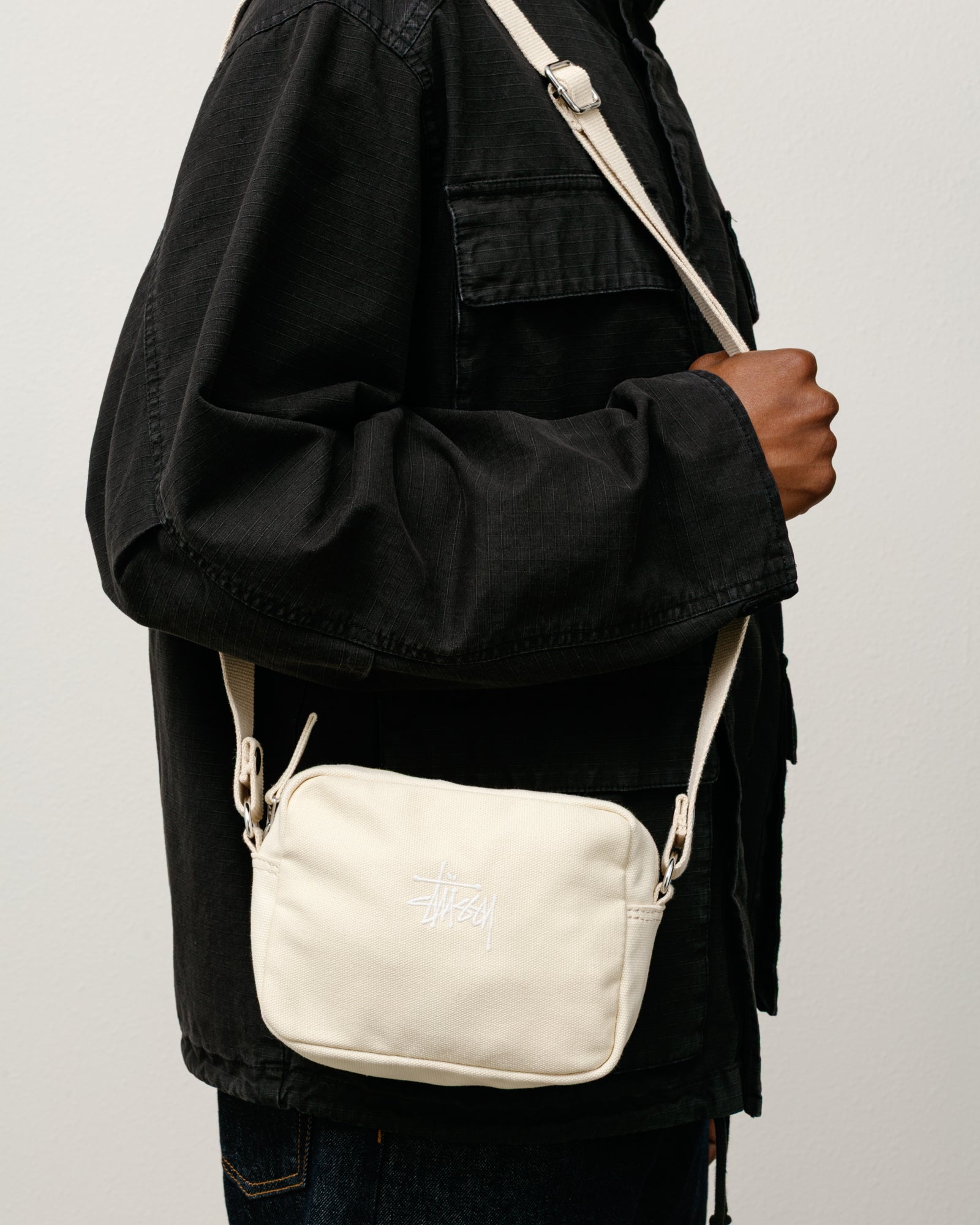 Canvas Side Pouch Accessories In Natural