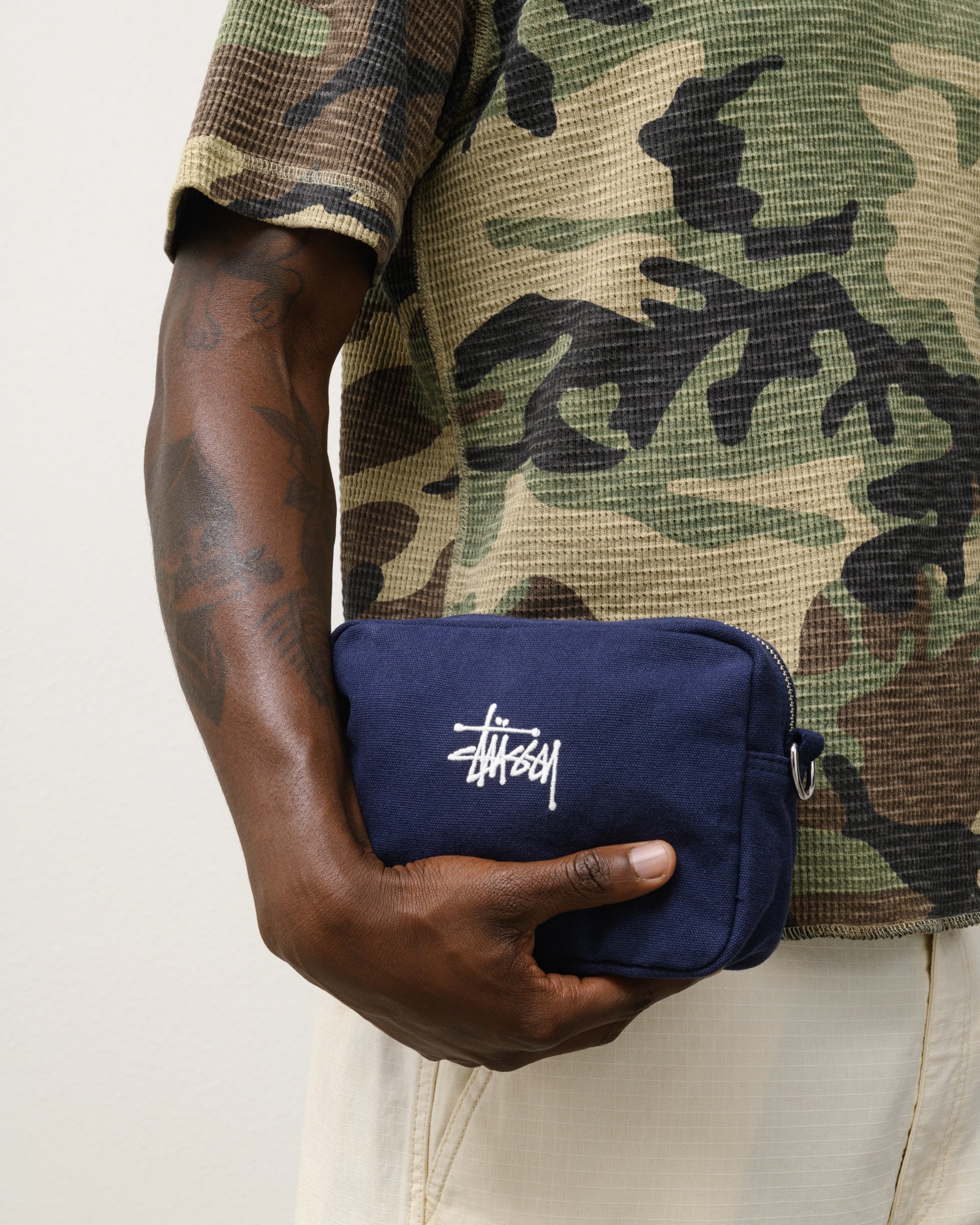Canvas Side Pouch Accessories In Navy