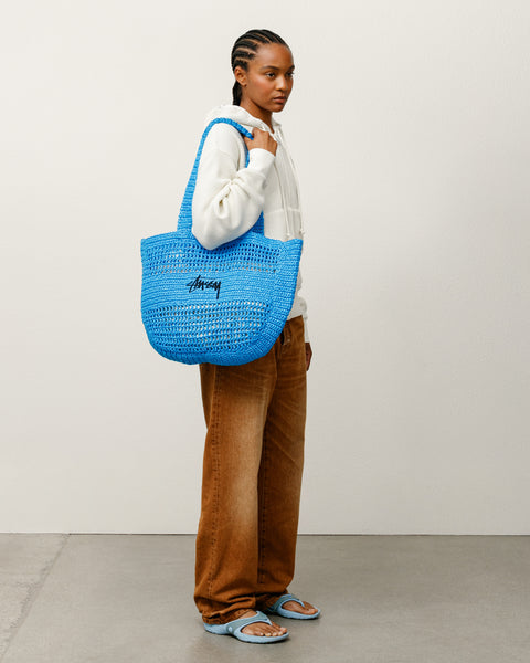 Stüssy Woven Tote Bag Accessories in the color Blue
