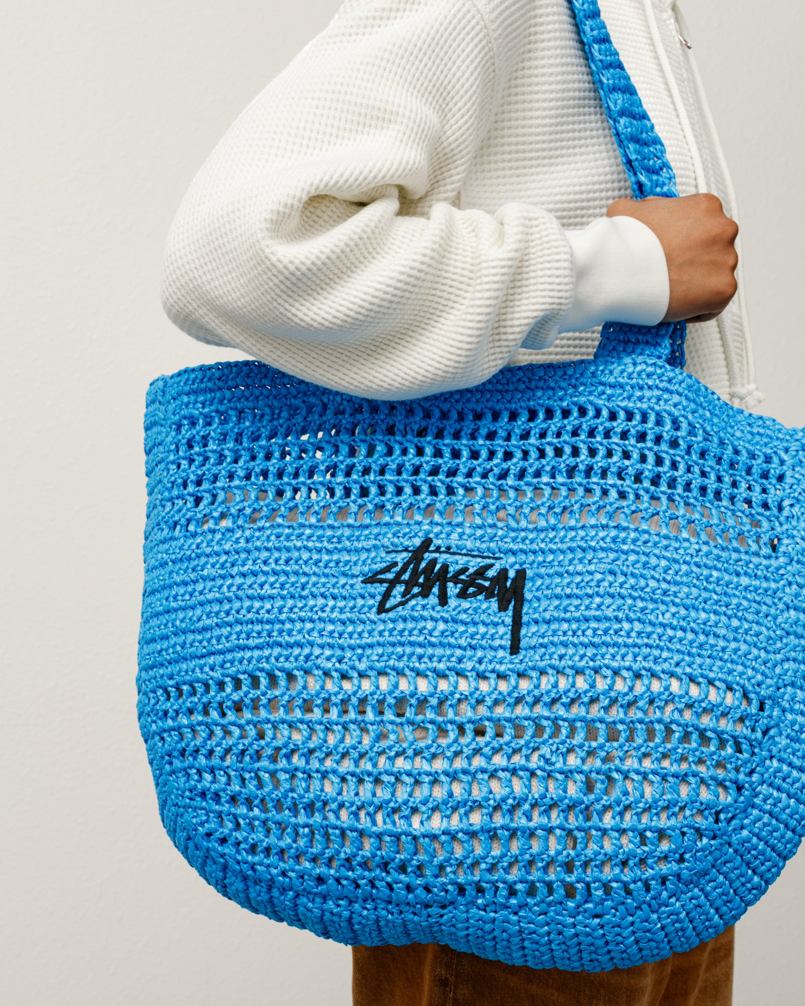Woven Tote Bag – Blue | Accessories | Stüssy Canada