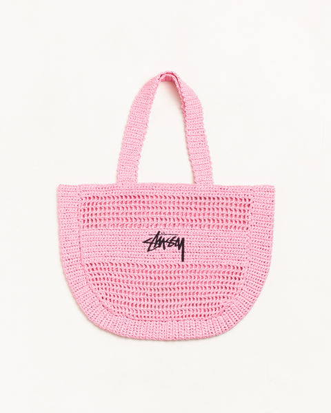 Woven Tote Bag Accessories in the colour Light Pink