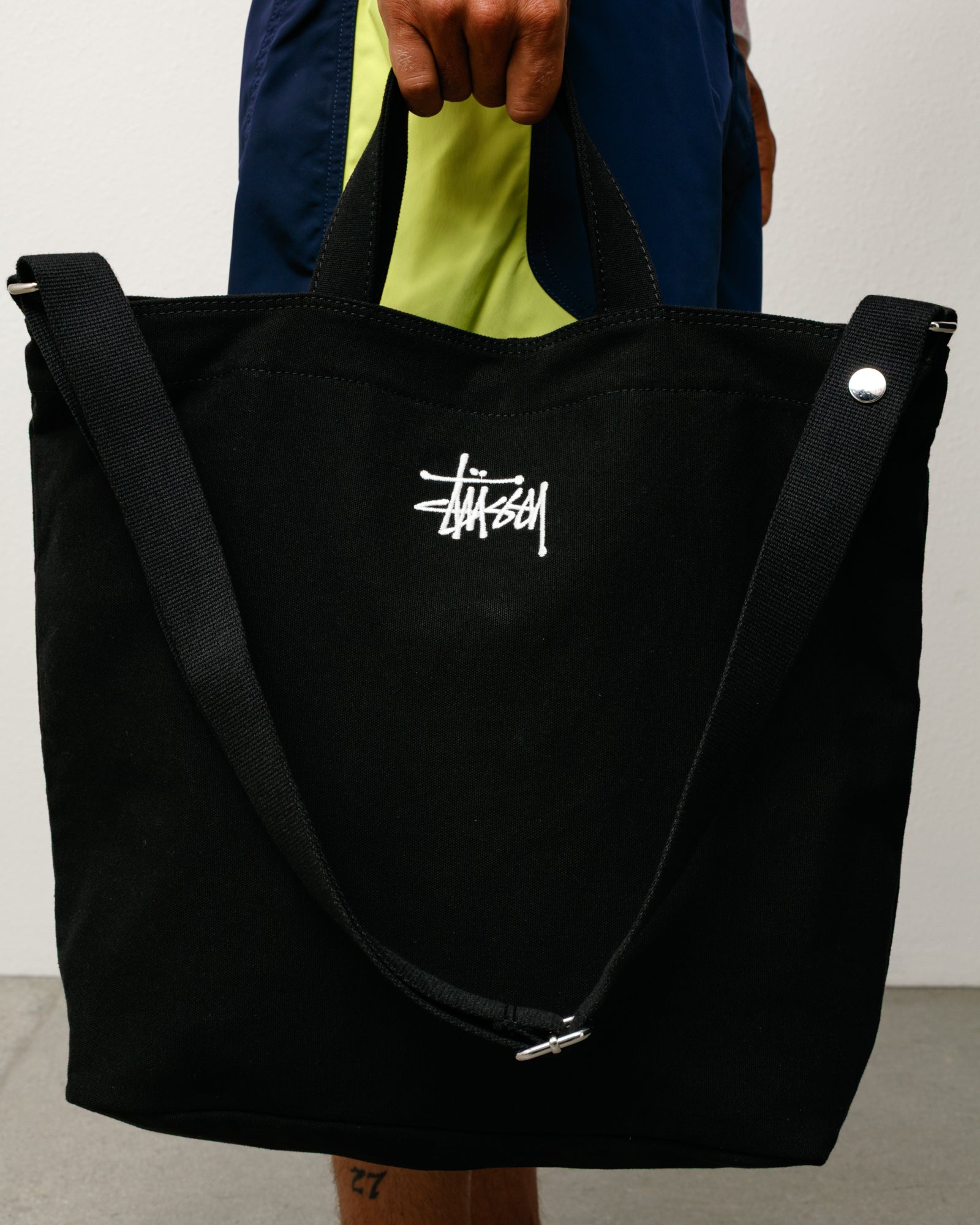 Canvas Crossbody Bag Unisex In Black