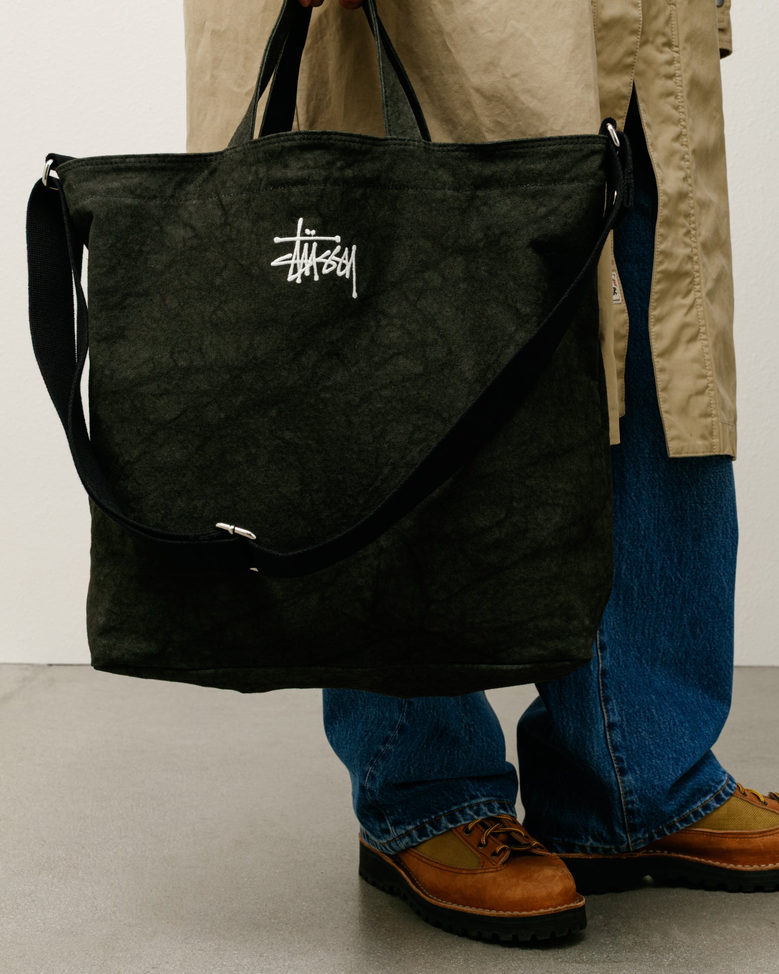 Canvas Crossbody Bag Accessories In Washed Black