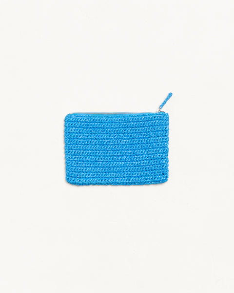 Woven Zip Pouch Accessories in the colour Blue
