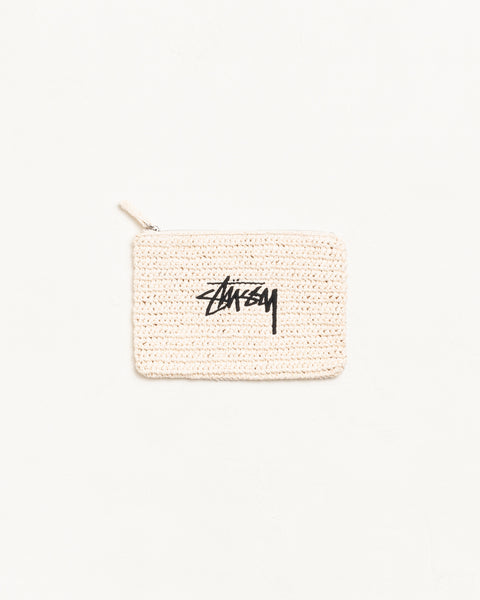 Woven Zip Pouch Accessory in the color Ivory