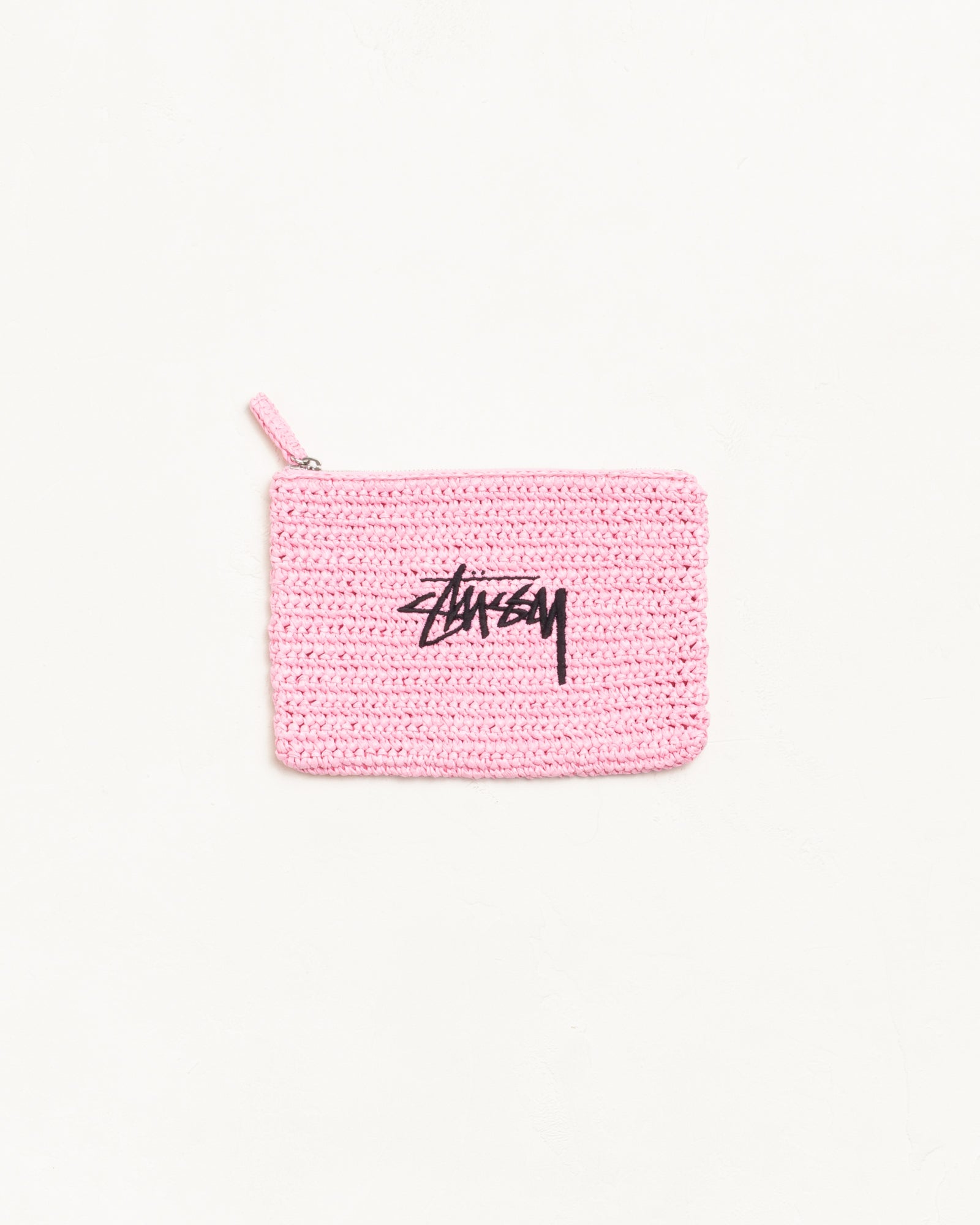 Stüssy Woven Zip Pouch Bag in the colour Light Pink