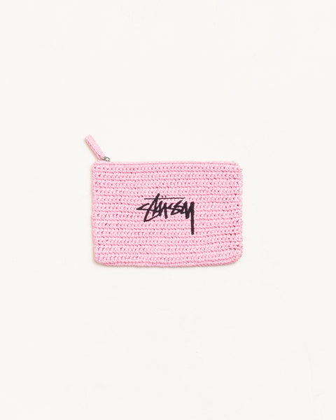 Stüssy Woven Zip Pouch Bag in the colour Light Pink