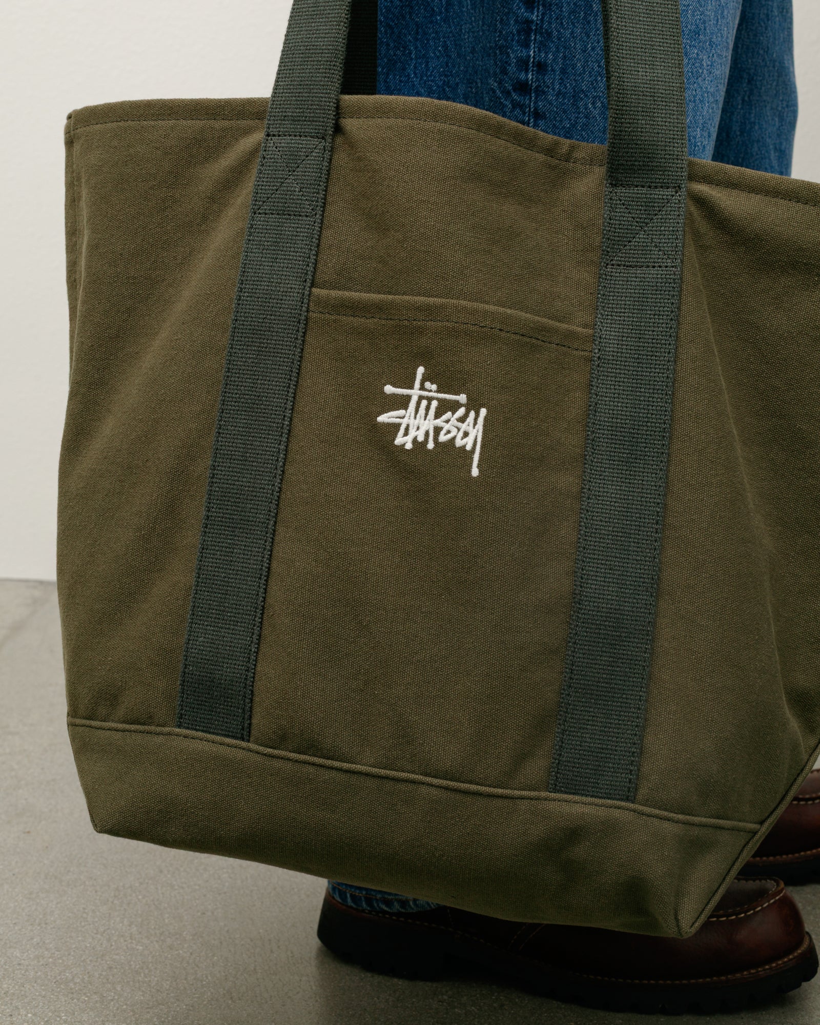Canvas Market Tote Bag Accessories In Green