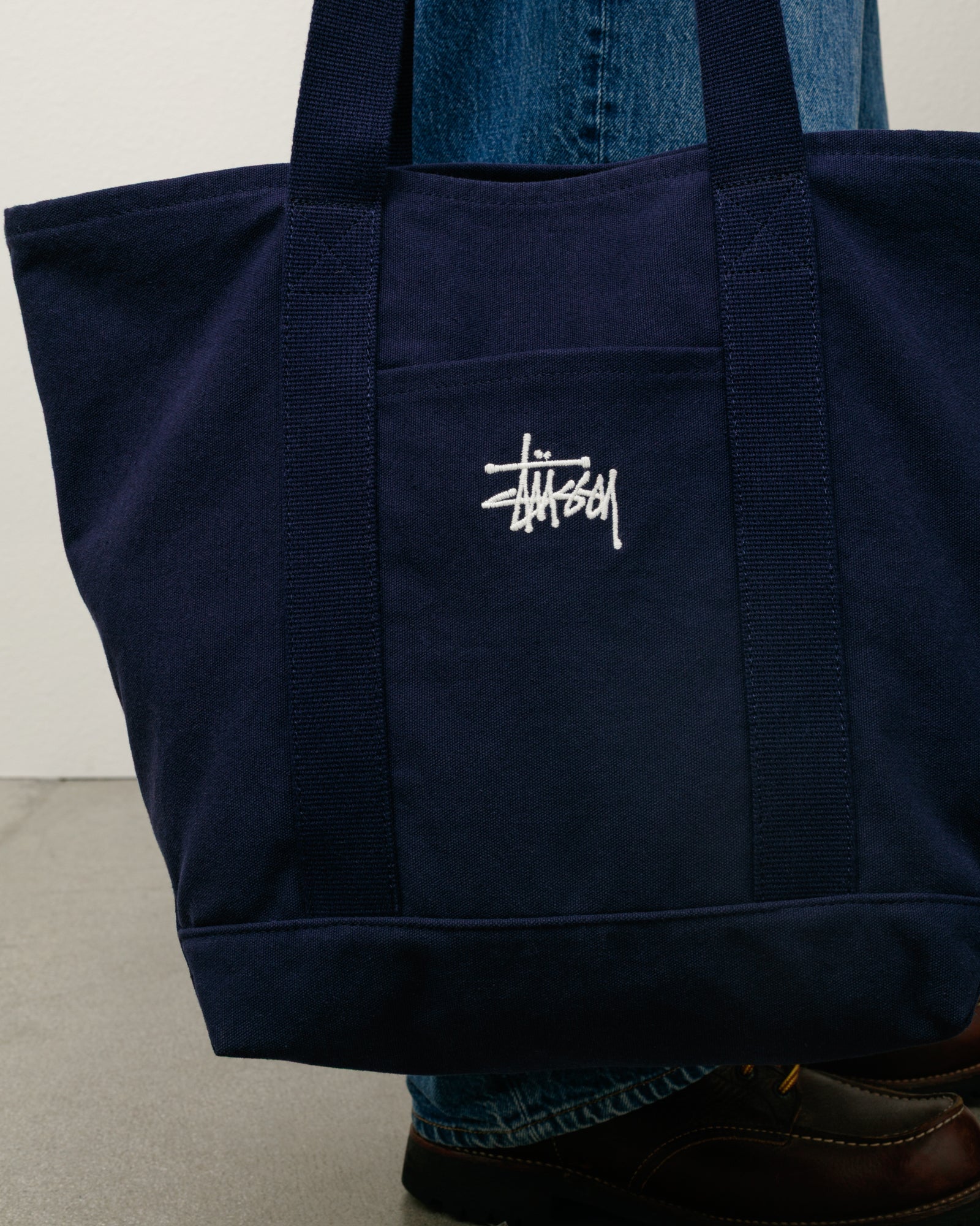 Canvas Market Tote – Navy | Accessories | Stüssy Canada