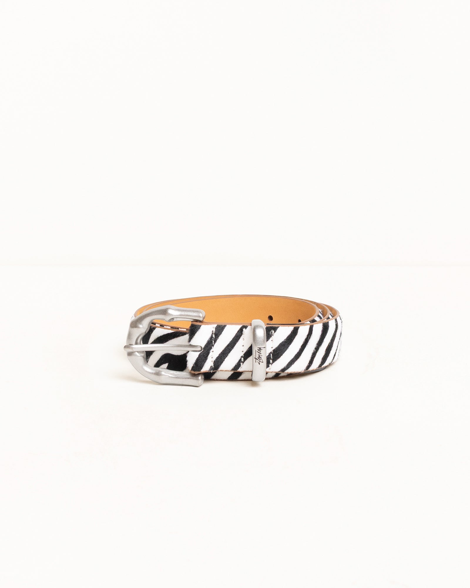 Bamboo Buckle Belt Accessories In Hairy Zebra Pattern