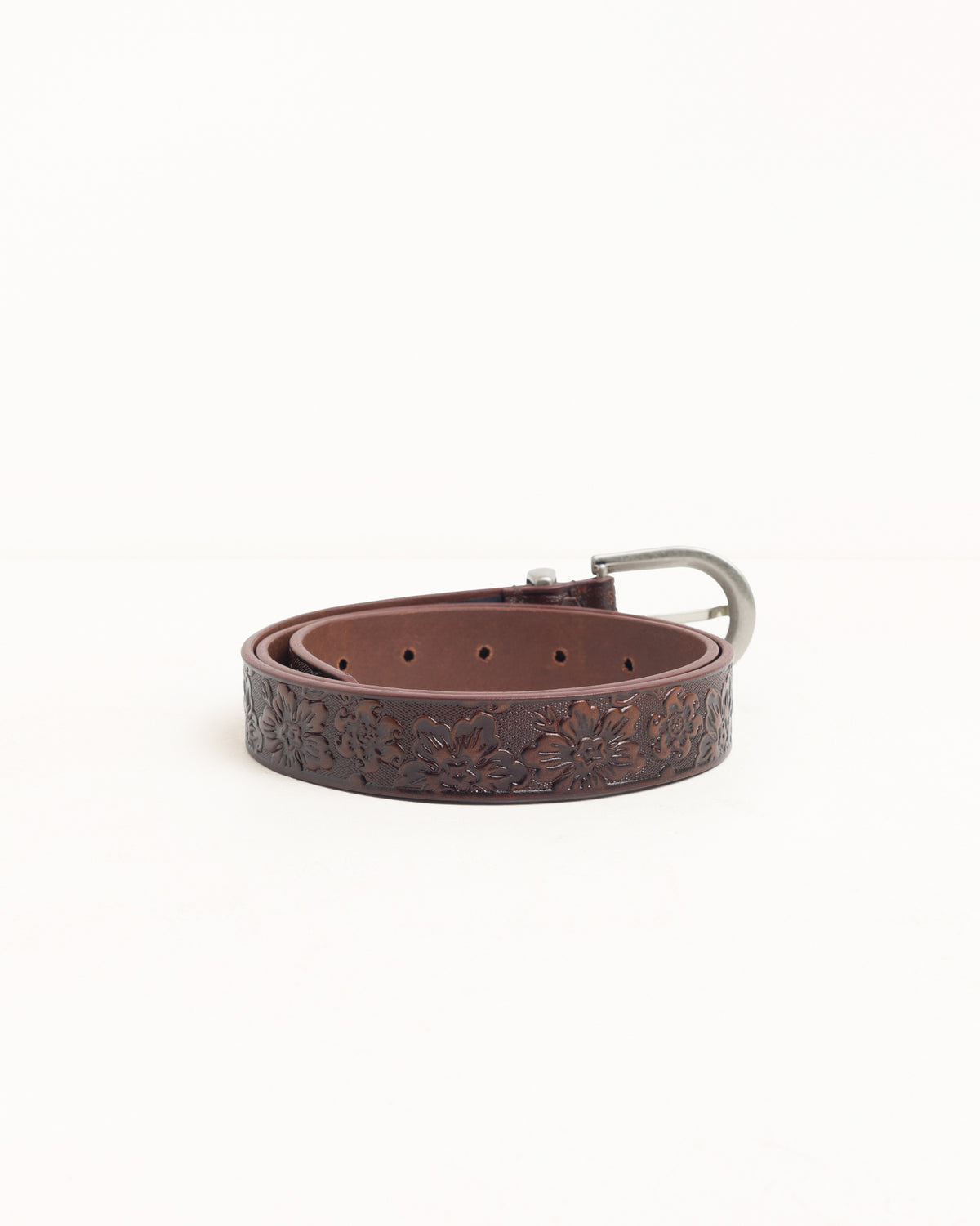 Leather Hawaiian Belt Unisex In Brown