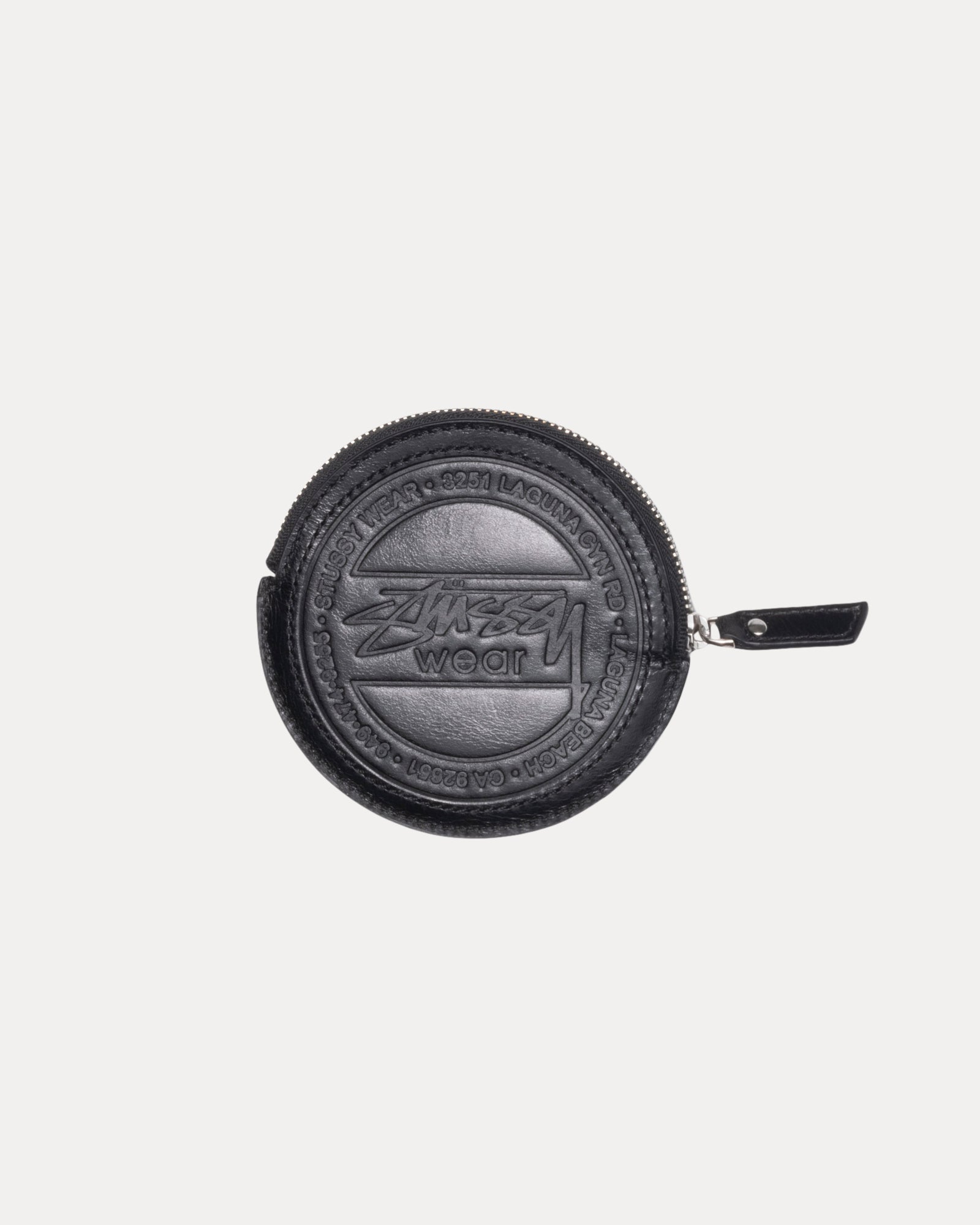 Surf Dot Leather Pouch Accessories In Black
