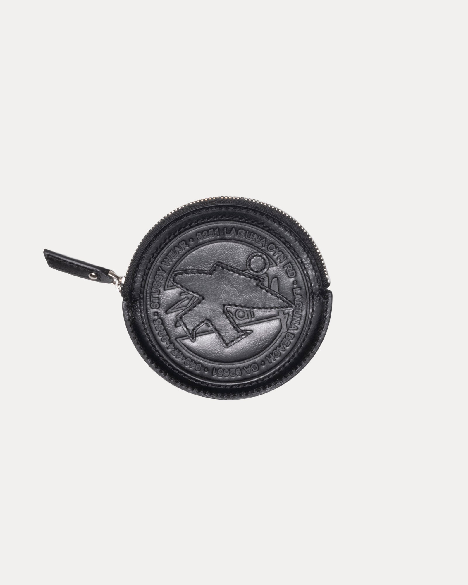 Surf Dot Leather Pouch Accessories In Black