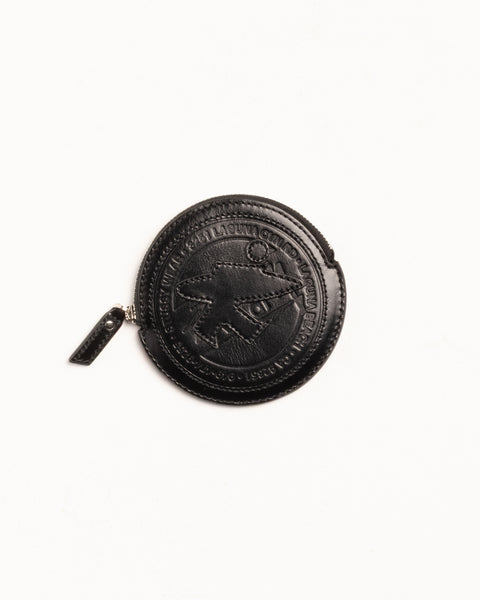 Surf Dot Leather Pouch Accessories In Black