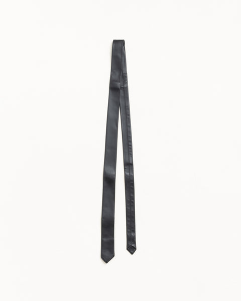 Leather Tie Accessories In Black