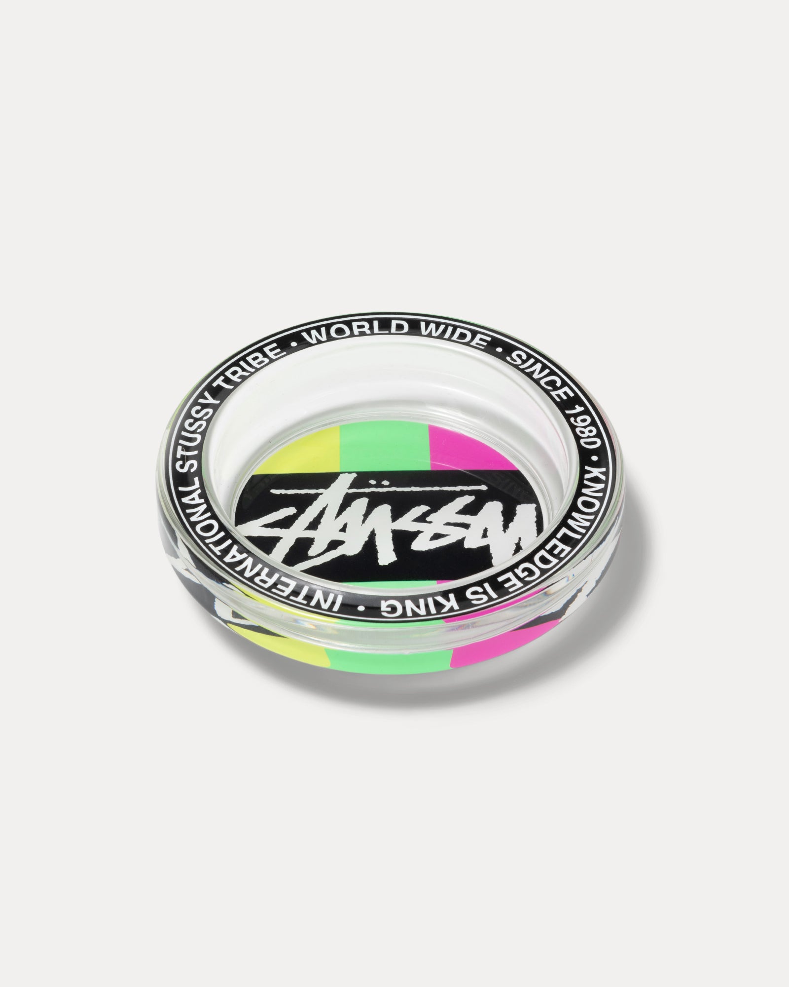 Painted Glass Ashtray Accessories In Multi