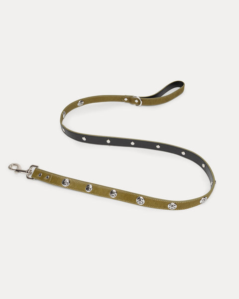 Ss Link Studded Dog Leash Accessories In Hairy Moss