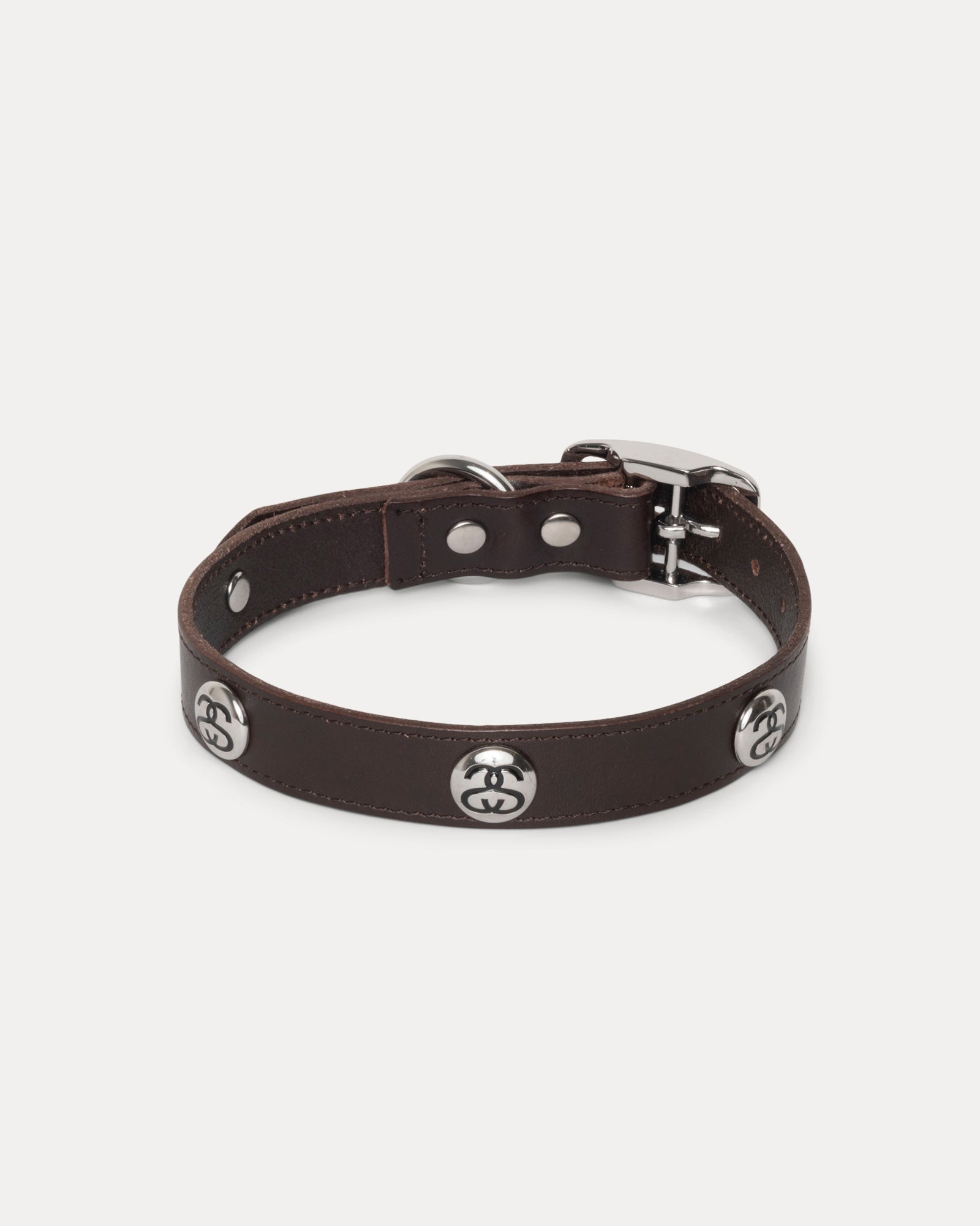 Ss Link Studded Dog Collar Accessories In Brown
