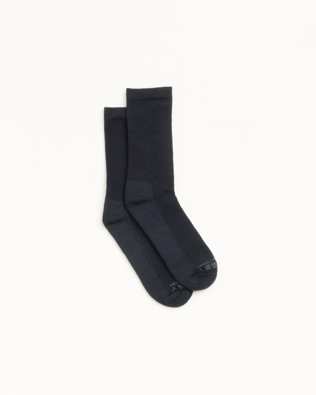 Light Merino Crew Sock Unisex In Black