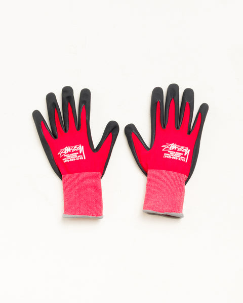 Utility Gloves Unisex In Black/red