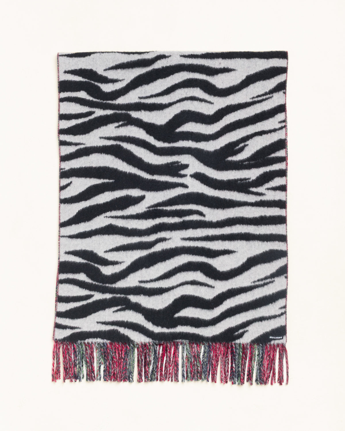 Double Sided Cashmere Scarf Unisex In Black/white