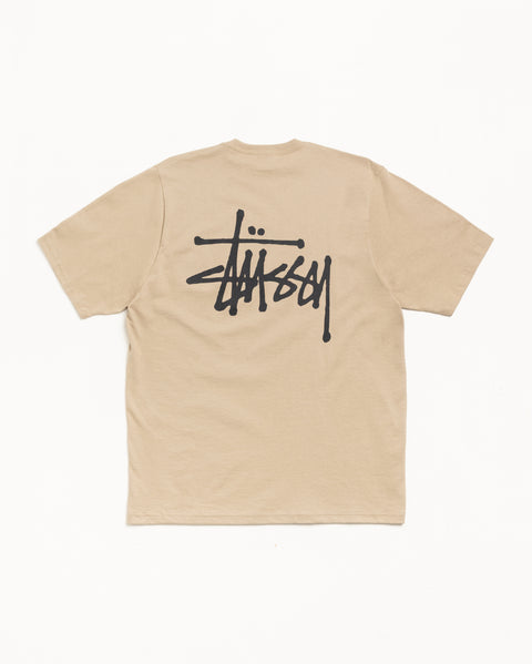 Basic Stussy Tee Mens Short Sleeve In Khaki